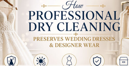 How Professional Dry Cleaning Preserves Wedding Dresses & Designer Wear