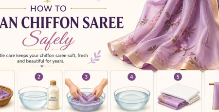 How to Clean Chiffon Saree Safely (Step-by-Step Guide)