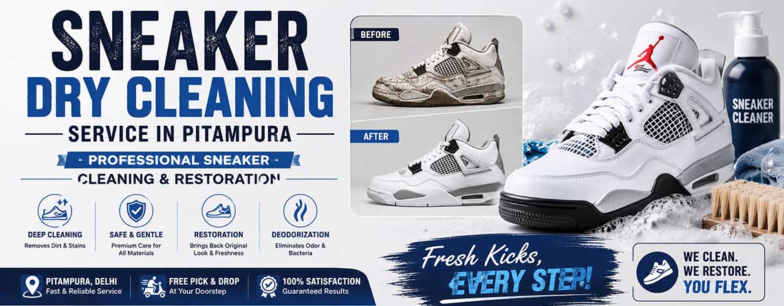 Sneaker Dry Cleaning Service in Pitampura – Professional Sneaker Cleaning & Restoration